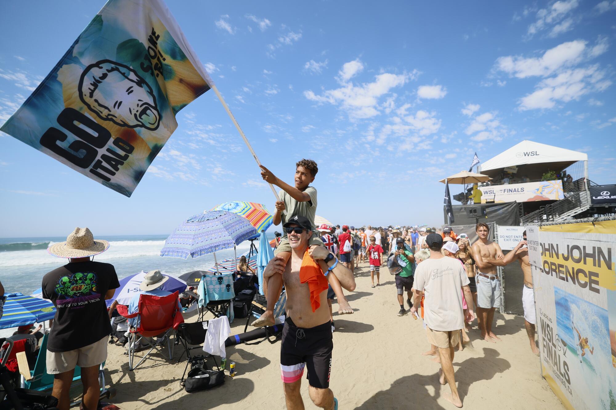 Fans of Brazilian surfer Italo Ferreira