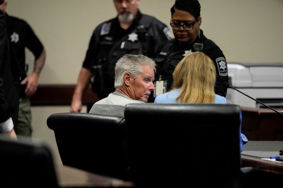 Colin Gray, 54, in the Barrow County courthouse for his first appearance before the judge