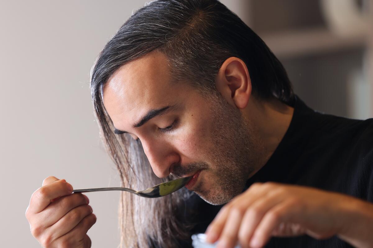 Chef Jordan Kahn at the Los Angeles Times Test Kitchen.