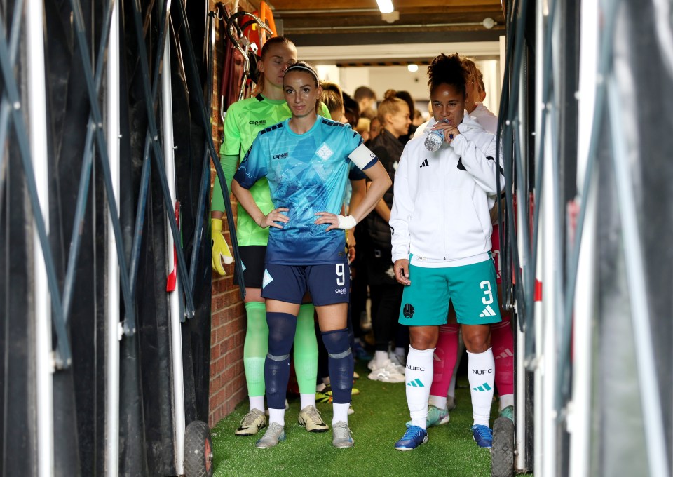 Asllani and Newcastle skipper Demi Stokes captained their sides in their season opener at Hayes Lane