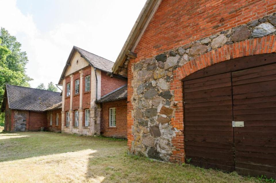 The property is located in Gulbene, a town in northeastern Latvia, and sits on the edge of a ravine