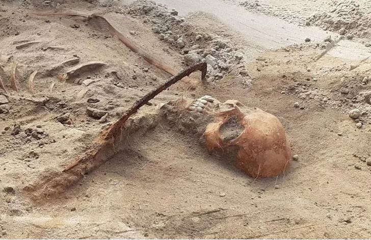 Another child vampire grave dug up in a different Polish village last year