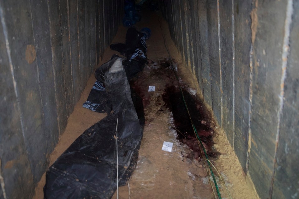 The three hostages were being held in a terror tunnel complex in the region of Jabalia in Gaza