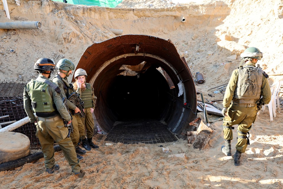 IDF troops outside a Hamas tunnel in Gaza, December 2023