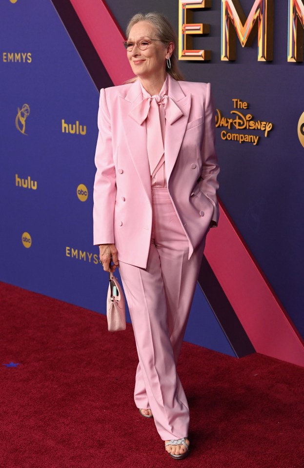 Meryl Streep walks the Emmys red carpet