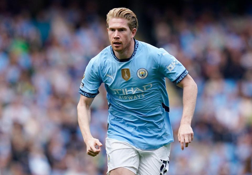 Kevin De Bruyne is also currently set to be out of contract at Man City in 2025