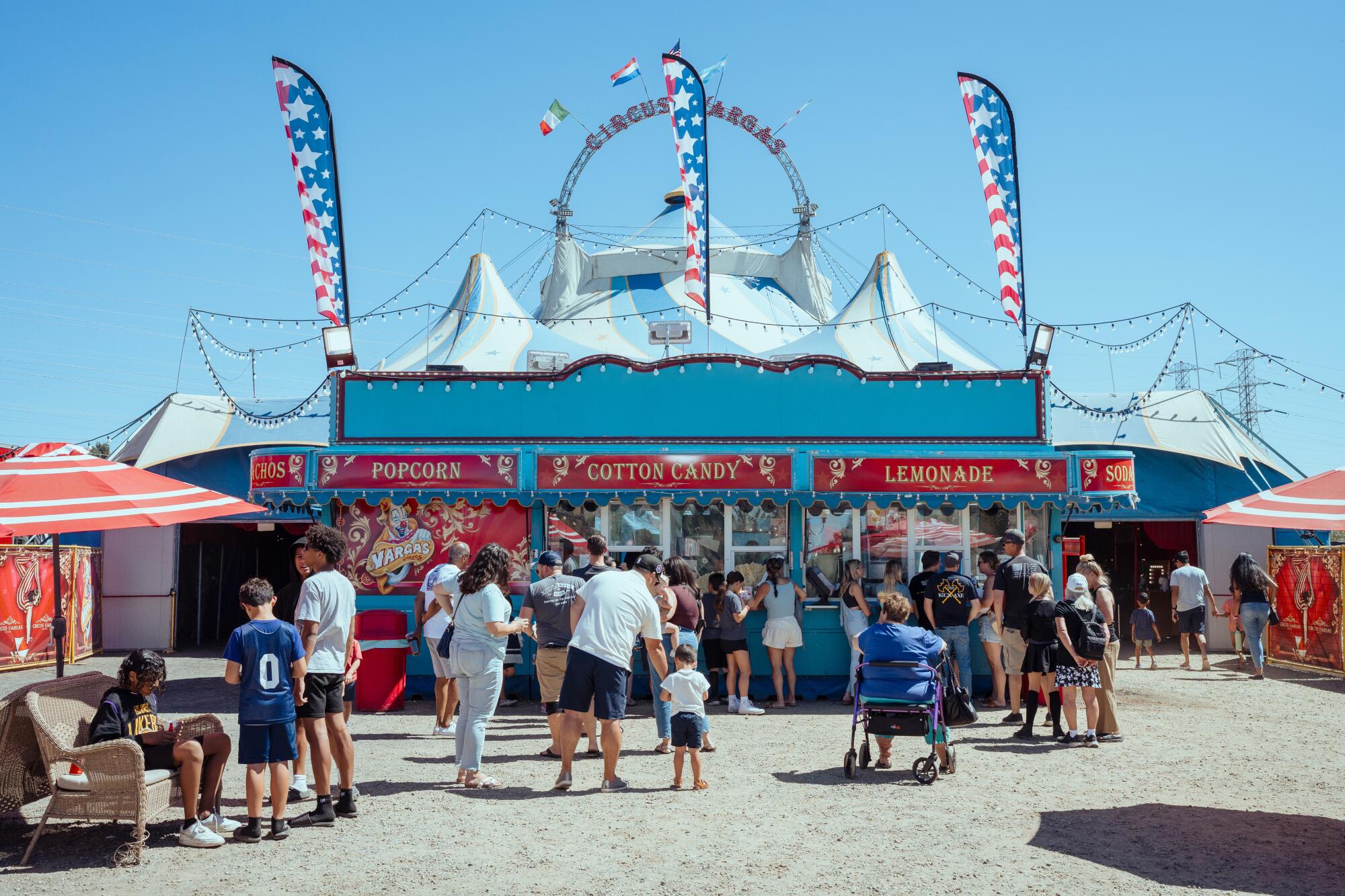 Attendees buy refreshments before entering Circus Vargas on Sunday, September 8, 2024.