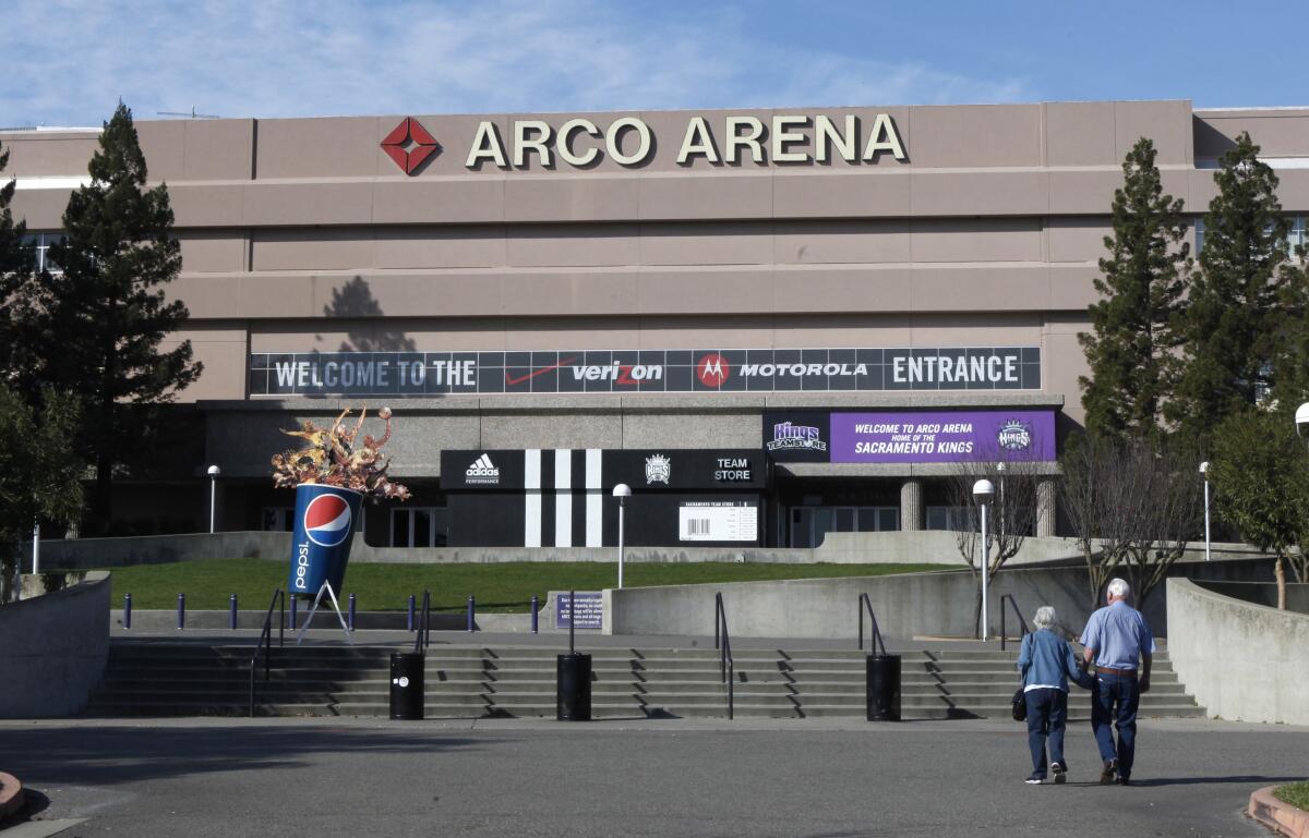 An exterior view of the former Arco Arena.