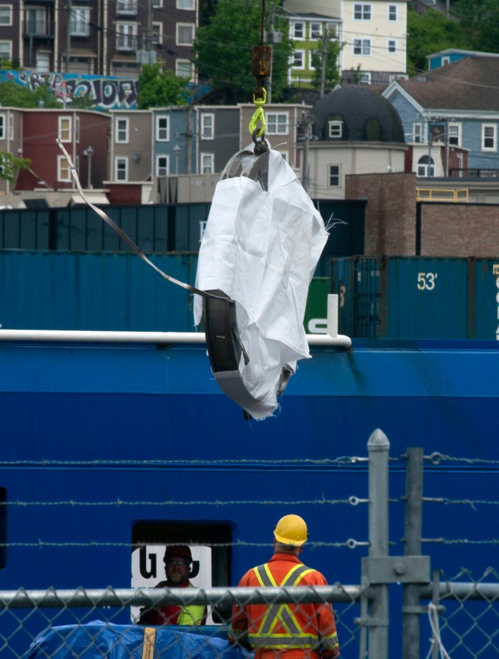 Debris from the Titan submersible being recovered in June last eyar