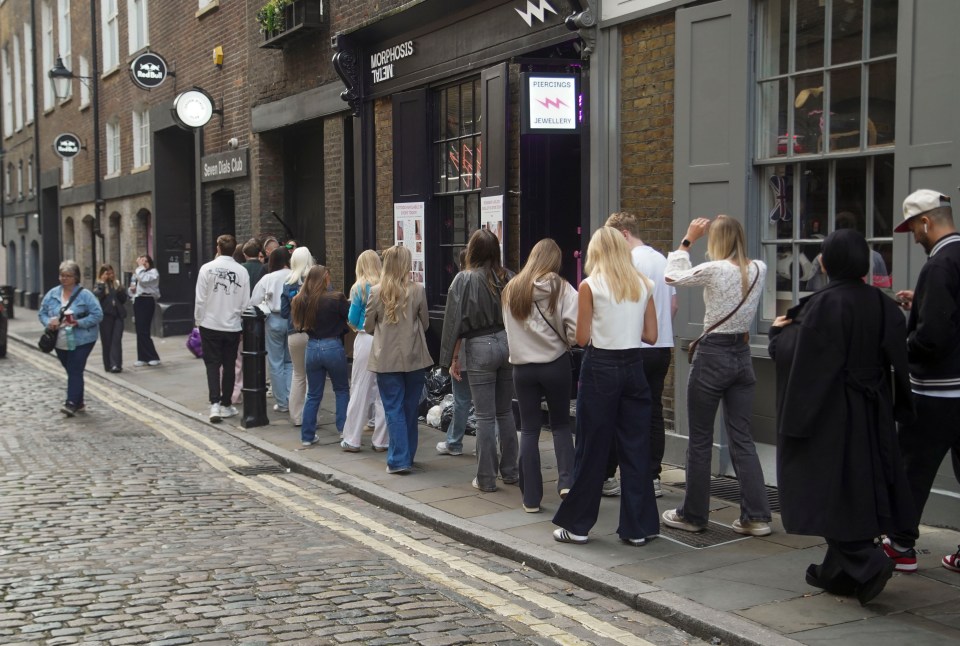 Fans lined up today to catch a glimpse of the womenswear collection