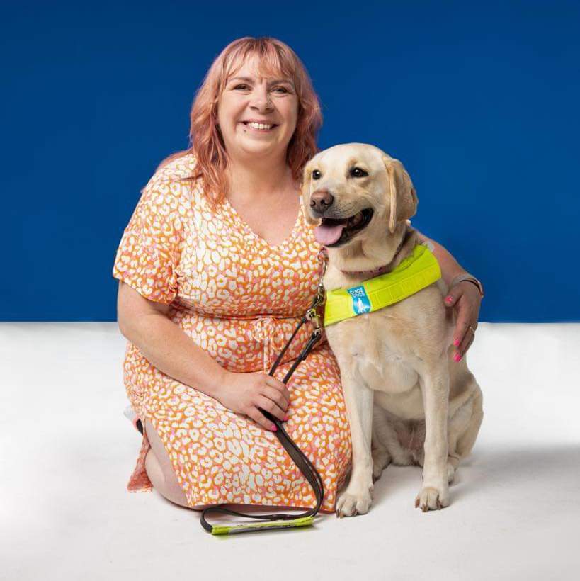 Autumn the guide dog, pictured with owner Laura Bradley, is set to hang up her harness and retire after a fun-filled eight years of guiding her owner