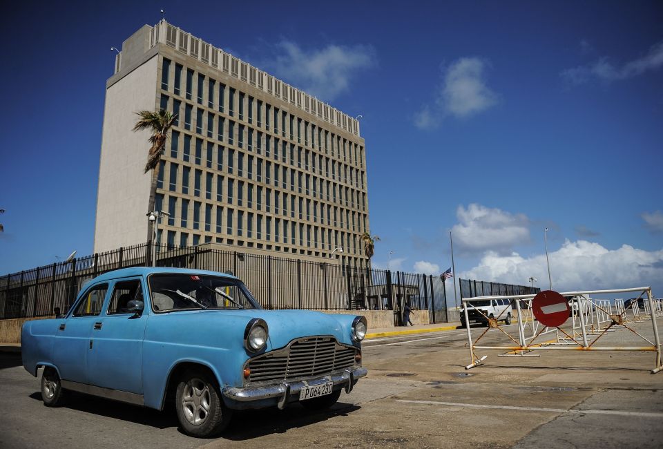 The US embassy in Havana, Cuba, where staff have reported mysterious cases of sickness and dizziness