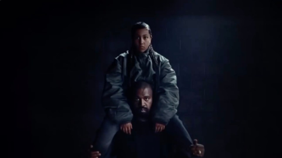 North and Kanye West in the Talking/Once Again music video