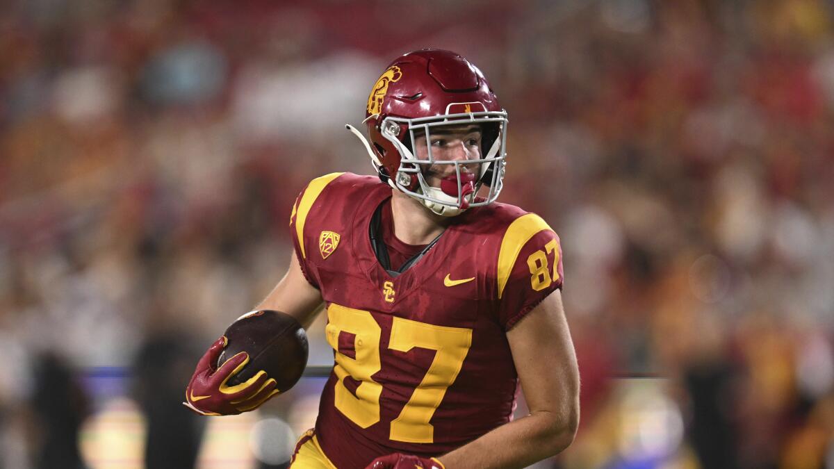 USC tight end Lake McRee during a game last season.