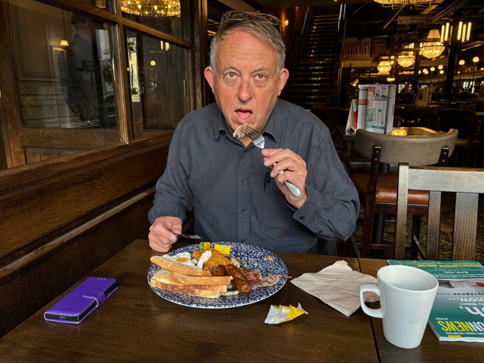 Paul Harley enjoyed a full English breakfast