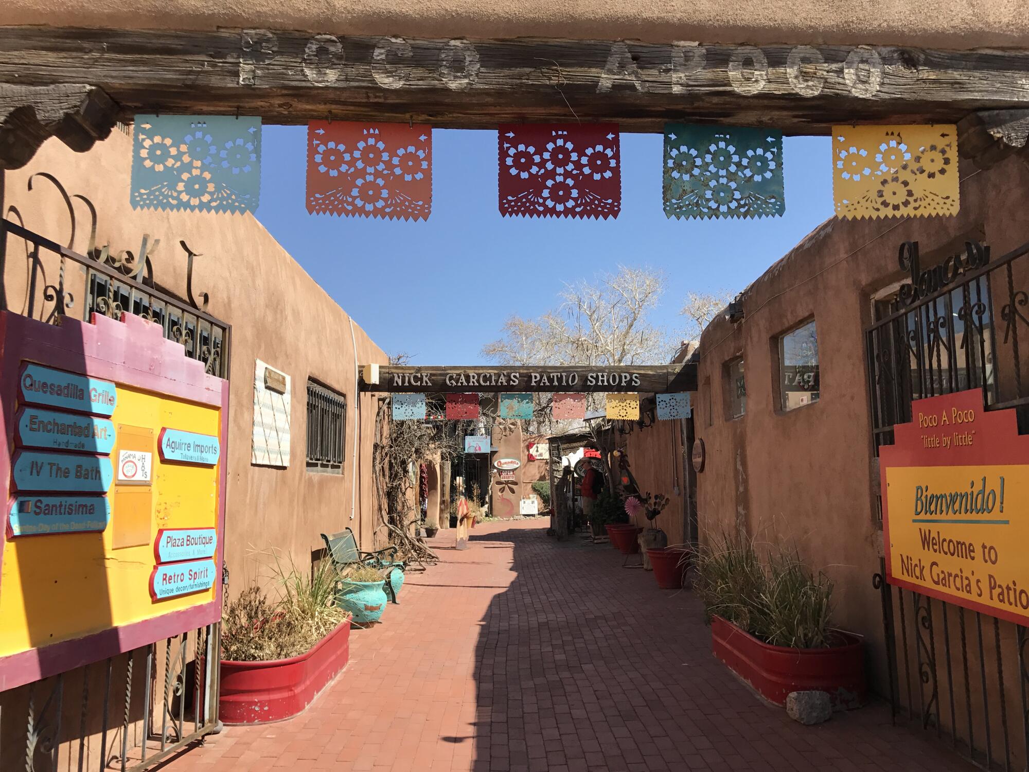 Old Town Poco a Poco Plaza in Albuquerque.