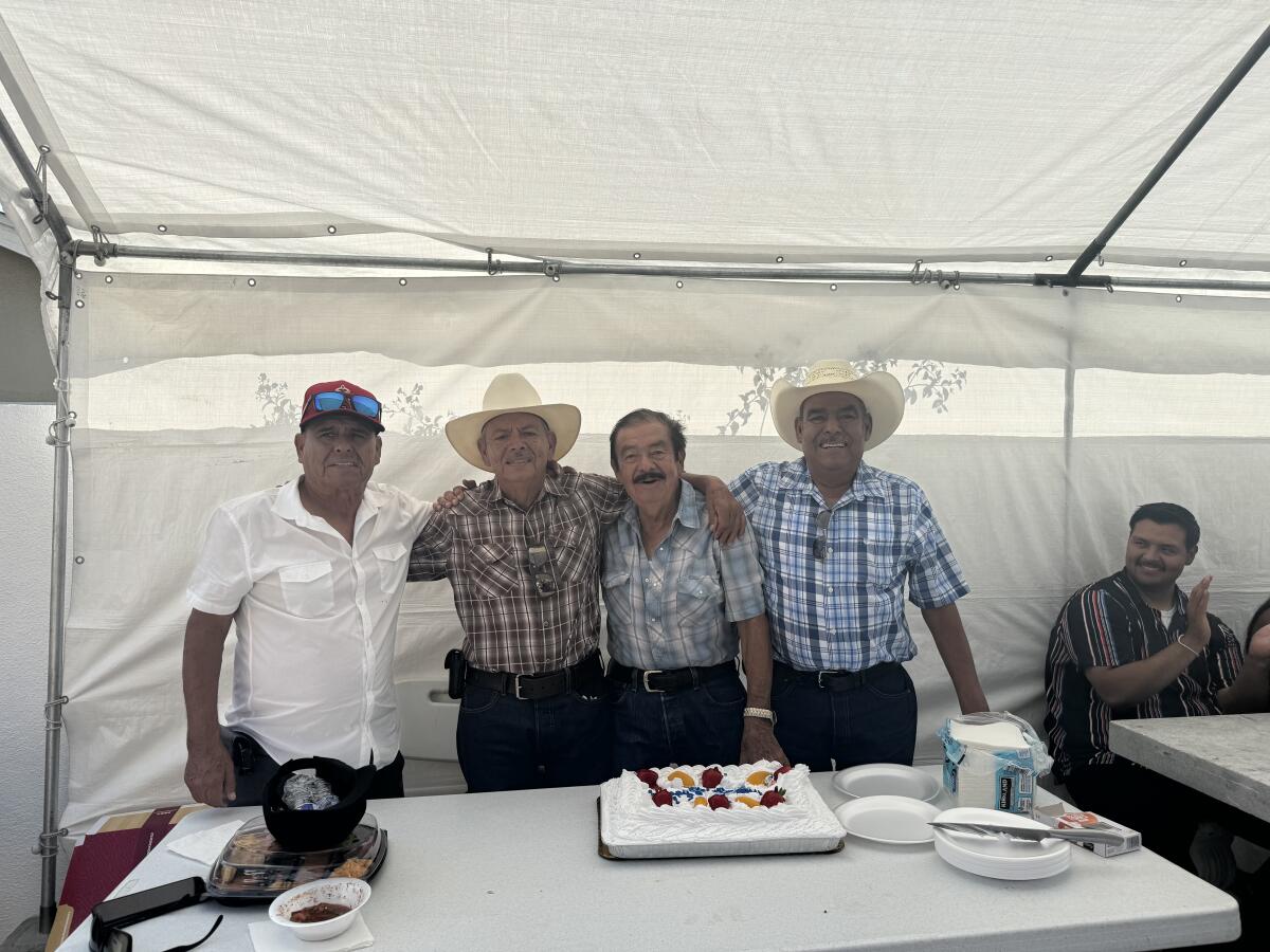 Santos Arellano, left, with his brothers Lorenzo, Gabriel, and Jesús Arellano 