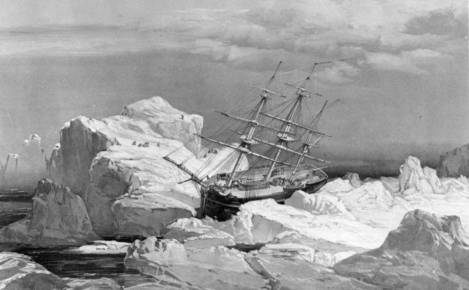 The HMS Terror sailed from England in 1845 to find the "Open Polar Sea"