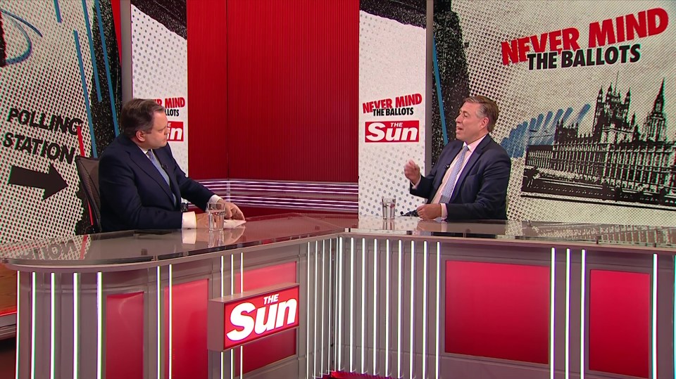 Lord Graham was appearing on The Sun's Never Mind The Ballots with Harry Cole