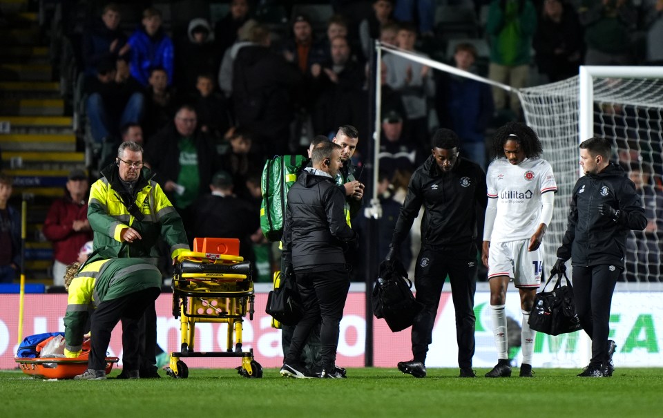 Chong hurt his head just before half-time but walked back to the dressing room