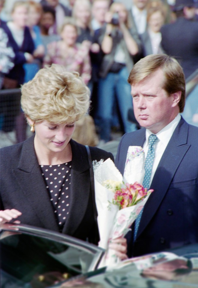 Princess Diana and Ken Wharfe in 1992