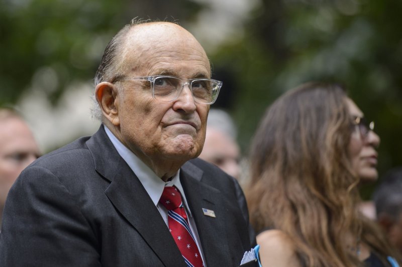 Property belonging to former New York City Mayor and Rudy Giuliani is being sought by two former Georgia election workers who were defamed by the one-time Trump campaign official. File Photo by Bonnie Cash/UPI