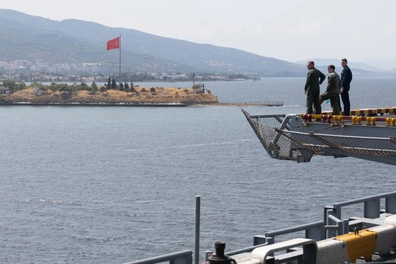 Two soldiers aboard the USS Wasp were assault in the Turkish port city of Izmir on Tuesday, a day after their warship pulled into the port. Photo courtesy of Defense Visual Information Distribution Service/Release