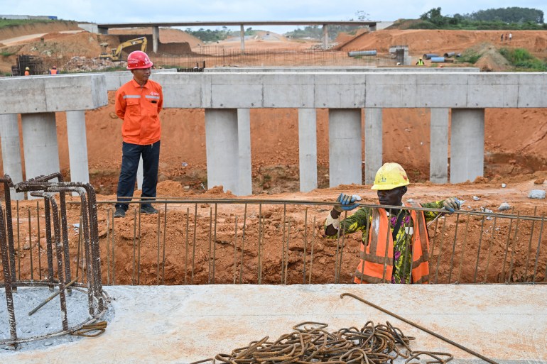 Contruction workers in Ivory Coast