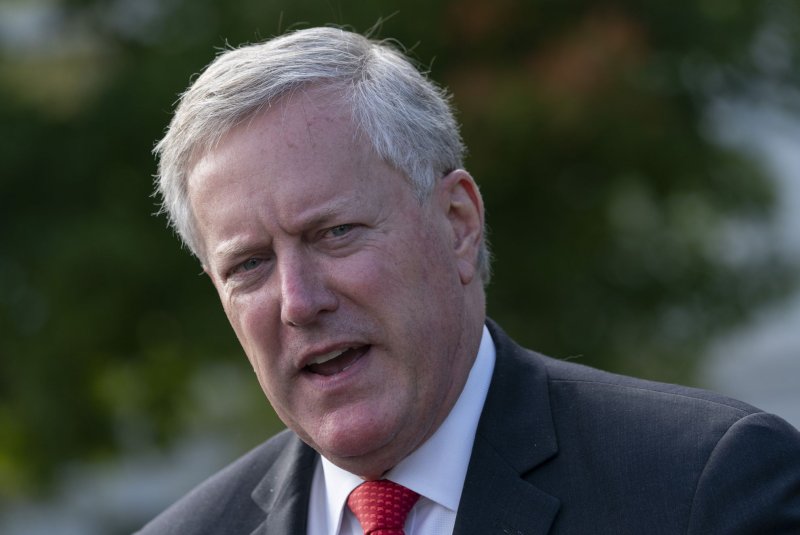 Mark Meadows, former White House Chief of Staff during the Trump administration, lost a bid Monday to move his 2020 election subversion case from Arizona to federal court due to a missed deadline. The judge said Meadows "failed to show good cause that might permit the court to excuse untimeliness." File Photo by Chris Kleponis/UPI