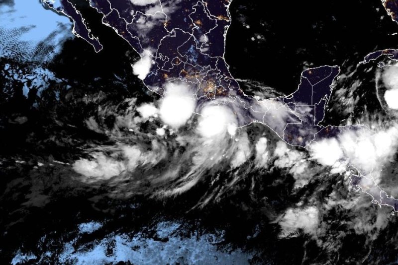 Major Hurricane John made landfall about 9:15 p.m. CST Monday along Mexico's southern Pacific coast. Image courtesy of NOAA