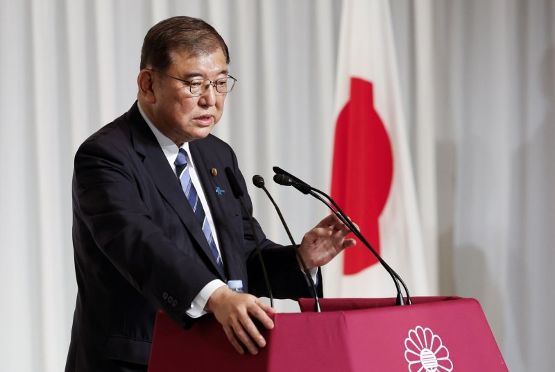 Newly elected president of Japan's ruling Liberal Democratic Party, Shigeru Ishiba, holds a press conference after a runoff ballot in a leadership contest which he won by a narrow 21-vote margin. Under Japan's parliamentary system, Ishiba is expected to become the next prime minister due to the LDP's majority in the National Diet. Photo Kim Kyung-Hoon/EPA-EFE