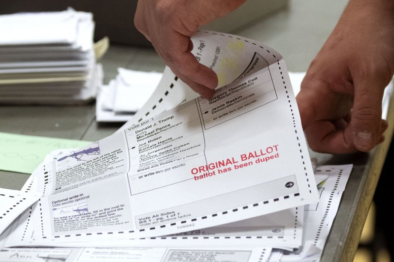 More than 2,000 voters in the Wisconsin capital city of Madison have received duplicate absentee ballots in the mail, as Rep. Tom Tiffany, R-Wisc., calls for an investigation into "the full scope of this blunder." File Photo by Kevin Dietsch/UPI