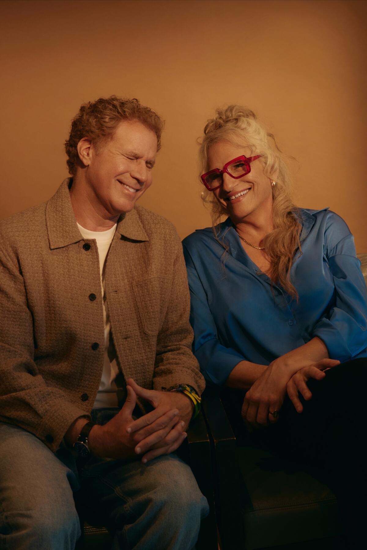 Will Ferrell and Harper Steele having a laugh