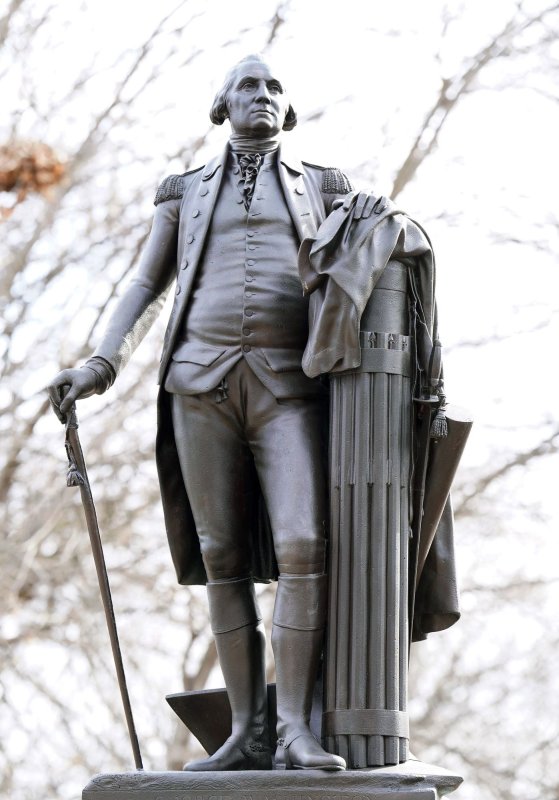 On September 5, 1774, the first Continental Congress convened in secret in Philadelphia, calling for a boycott of British goods and writing a petition to King George III to repeal the Intolerable Acts. Among those in attendance were future President George Washington, pictured. File Photo by Bill Greenblatt/UPI