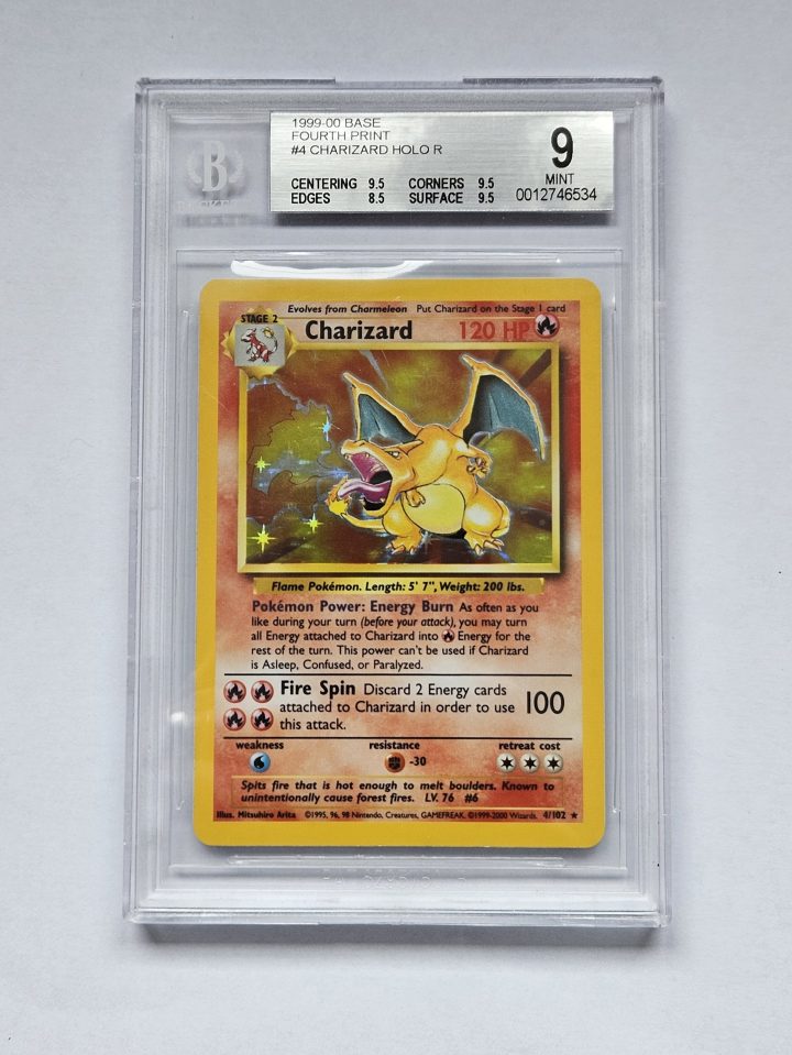 This fourth-print Charizard holographic could fetch £40k at auction