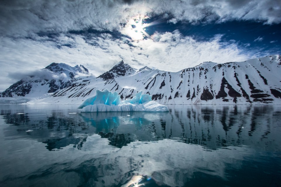 Spitsbergen is known for its sparkling ice caves