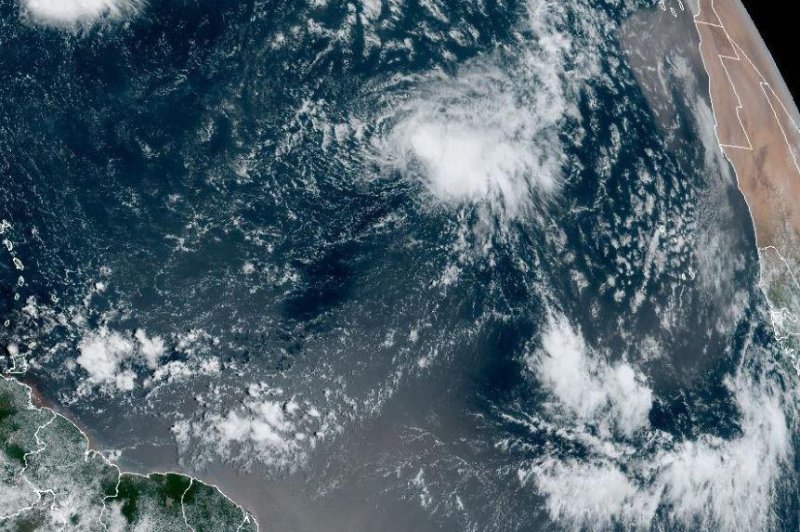 Tropical Storm Gordon on Saturday was poorly organized and forecast to weaken into a depression by early Sunday in the Atlantic. Image courtesy of National Oceanic and Atmospheric Organization.