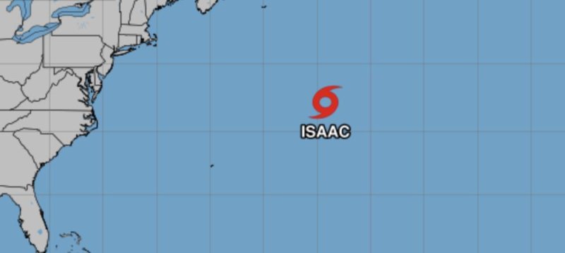 Tropical Storm Isaac formed in the Atlantic Ocean late Wednesday. Screen capture courtesy of National Hurricane Center/Website