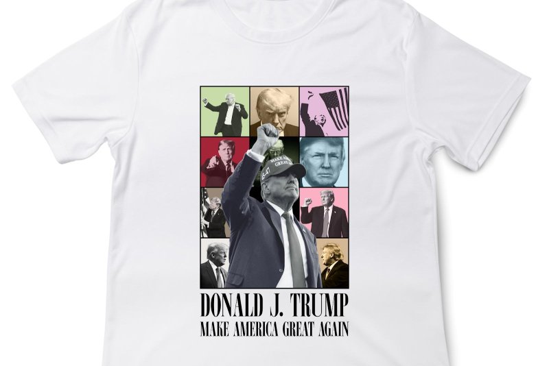 Former President Donald Trump’s campaign is now selling t-shirts that appear to be inspired by Taylor Swift’s Eras Tour. Photo courtesy of Donald Trump 2024 Presidential Campaign