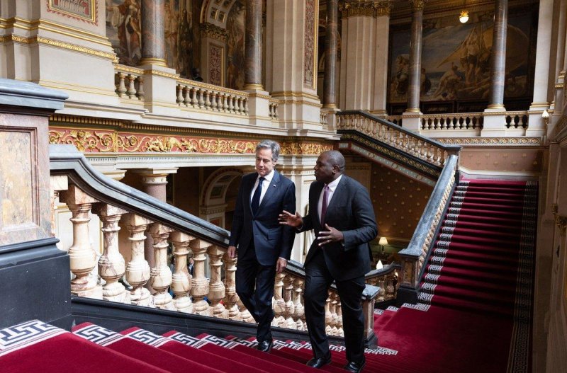 U.S. Secretary of State Antony Blinken (L) and his British counterpart, David Lammy, announced Tuesday that they will be taking a joint trip to Kyiv, Ukraine, this week. Photo courtesy of U.S. Secretary of State Antony Blinken/X