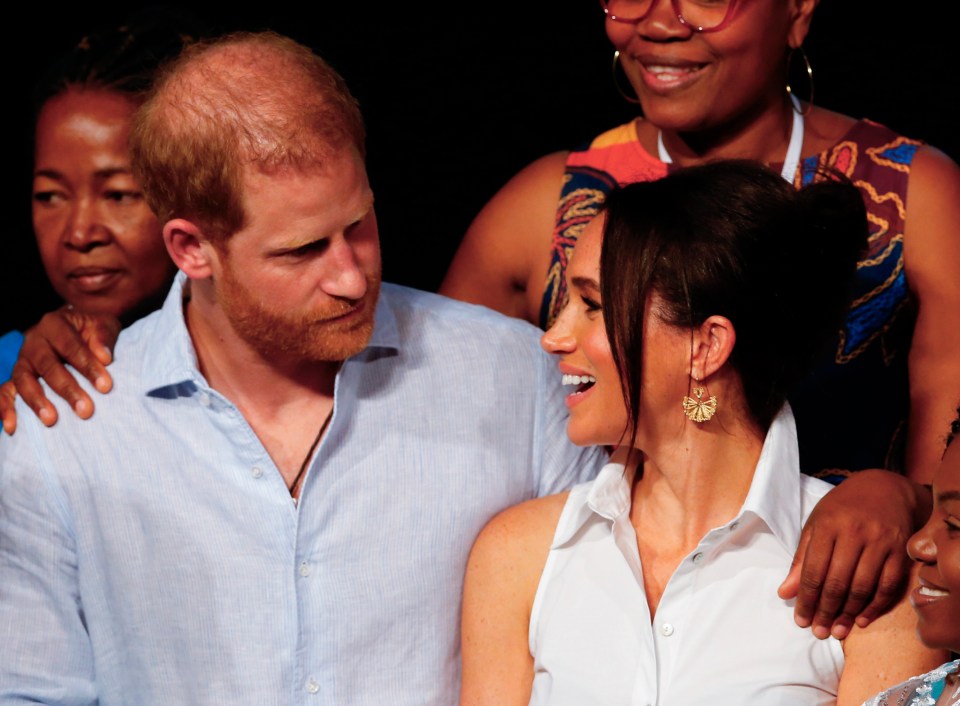 Prince Harry painted a glum picture during a recent visit to Colombia with Meghan