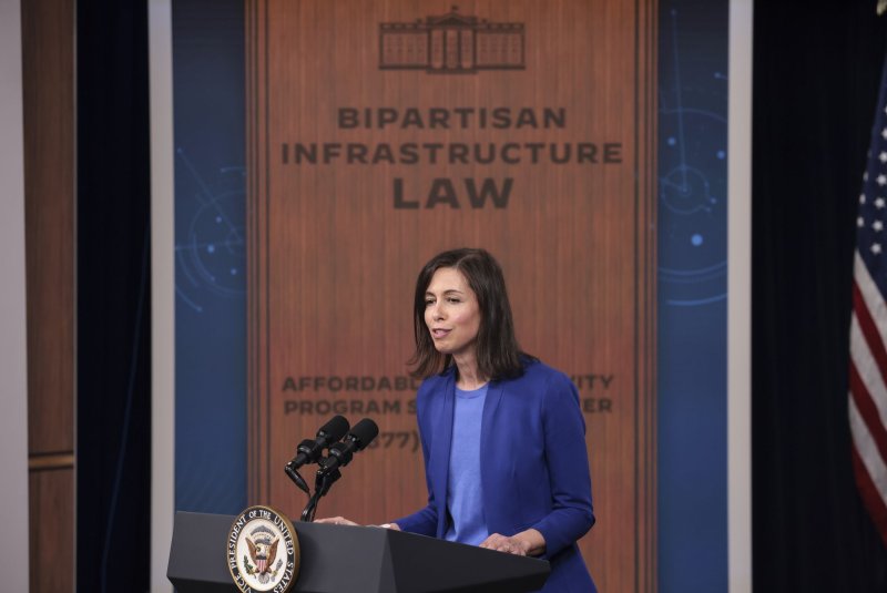 In announcing improvements to the 988 crisis lifeline Wednesday, Federal Communications Commission Chairwoman Jessica Rosenworcel (pictured, 2022) stressed that "every minute matters" during calls of crises. File Photo by Oliver Contreras/UPI