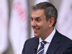 FILE - Australian Finance Minister Jim Chalmers sits for an interview during the G-20 third Finance Ministers and Central Bank Governors (FMCBGs) meeting in Gandhinagar, India, Tuesday, July 18, 2023.