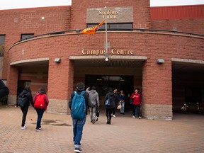 The Cape Breton University Campus Centre is seen in Sydney, N.S. on Oct. 18, 2023.