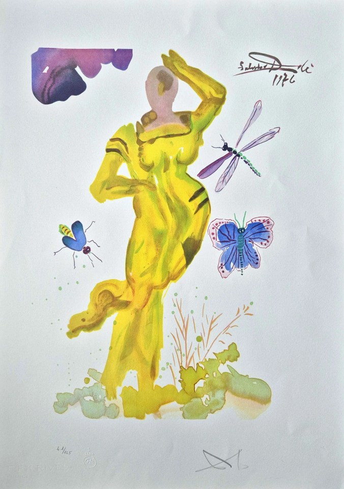 Another Salvador Dali colour lithograph limited, signed in pencil, which sold for £3,100