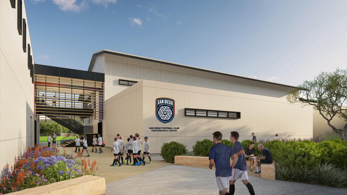 A rendering of San Diego FC's "Right to Dream Accademy" for aspiring youth players.