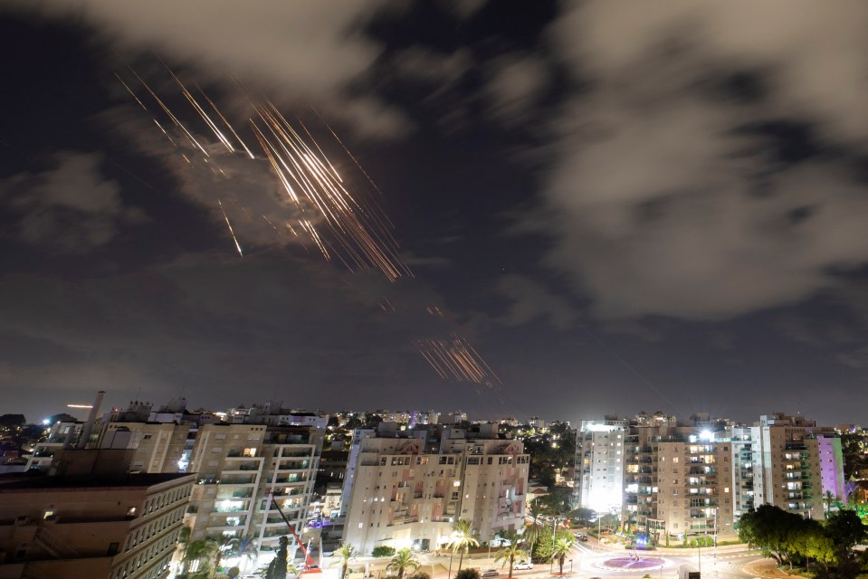 Israel’s Iron Dome anti-missile system intercepts rockets in Ashkelon