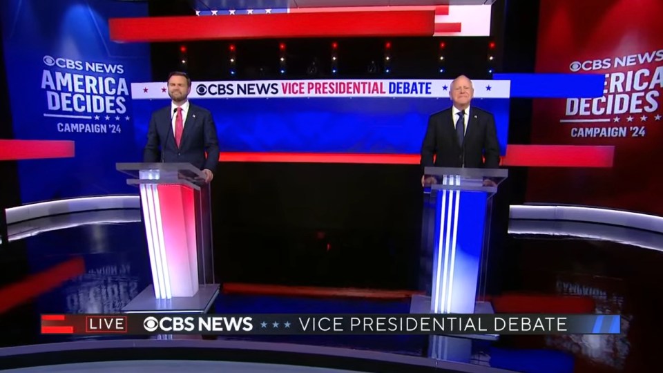 The two VP candidates face off in Tuesday evening's CBS debate