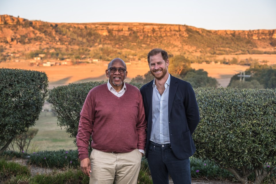 Prince Harry and Prince Seeiso of Lesotho snapped together on Tuesday