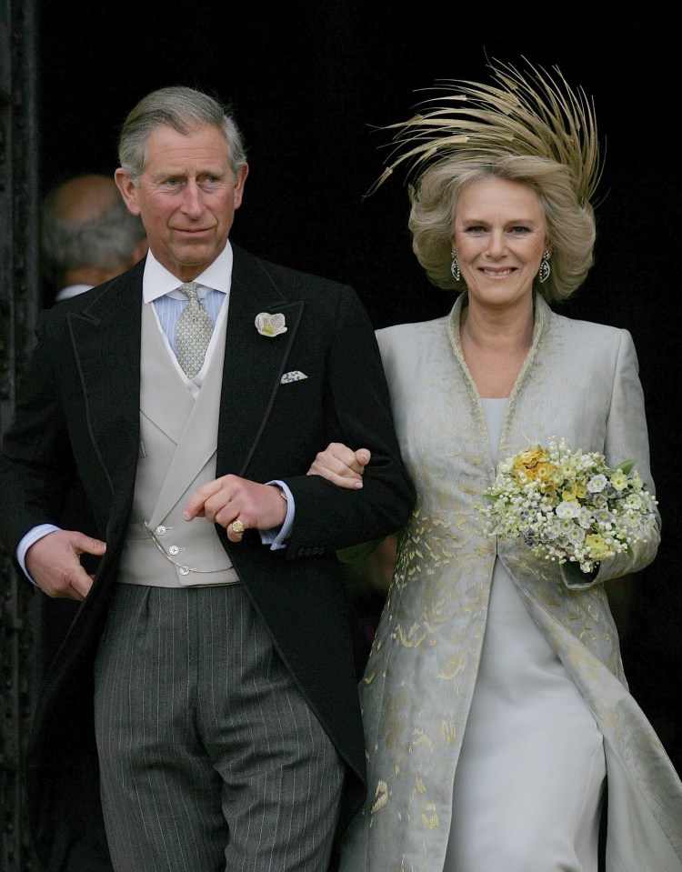 Camilla with then Prince Charles at their 2005 wedding